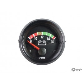 Indicateur voltmètre "VDO" (8-16V, 52mm, 12V)