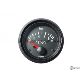 Indicateur pression d'huile "VDO" (0-10b, 52mm, 12V)