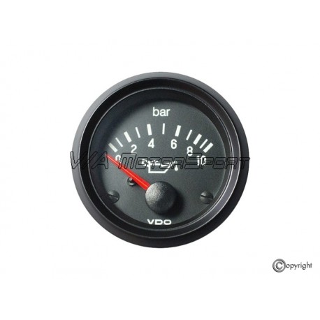 Indicateur pression d'huile "VDO" (0-10b, 52mm, 12V)