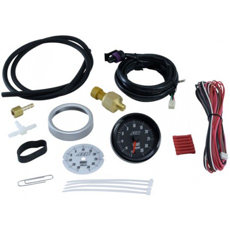 Kit indicateur BOOST "AEM Electronics" (analogique, -30 à +-35PSI)