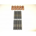 Kit goujons & écrous culasse/collecteur échappement (80-91, M8x35)