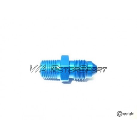 Adaptateur droit mâle (JIC)/mâle (NPT) entrée d'huile turbo "Precision" (-4AN/1/8NPT)